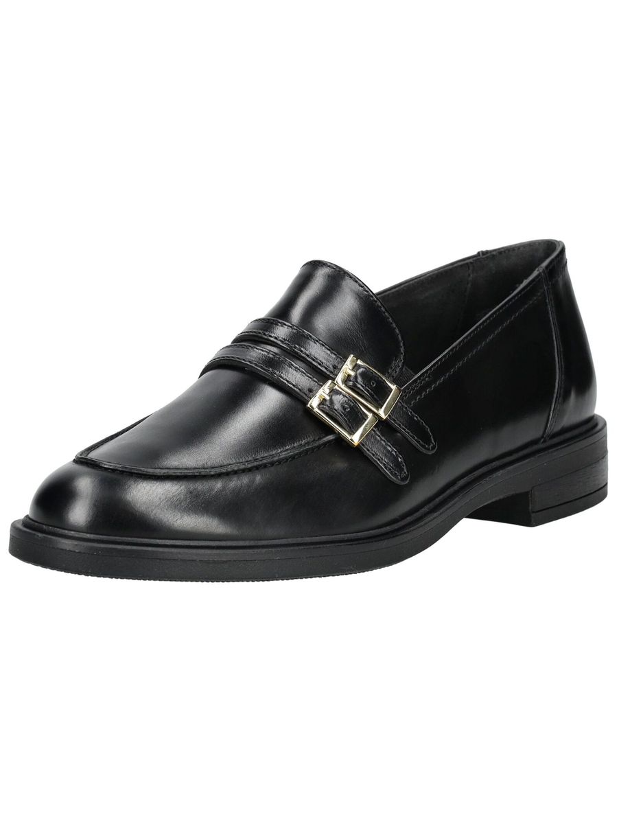 Elegante Leder-Slipper mit Doppelschnalle