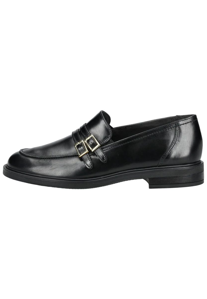 Elegante Leder-Slipper mit Doppelschnalle