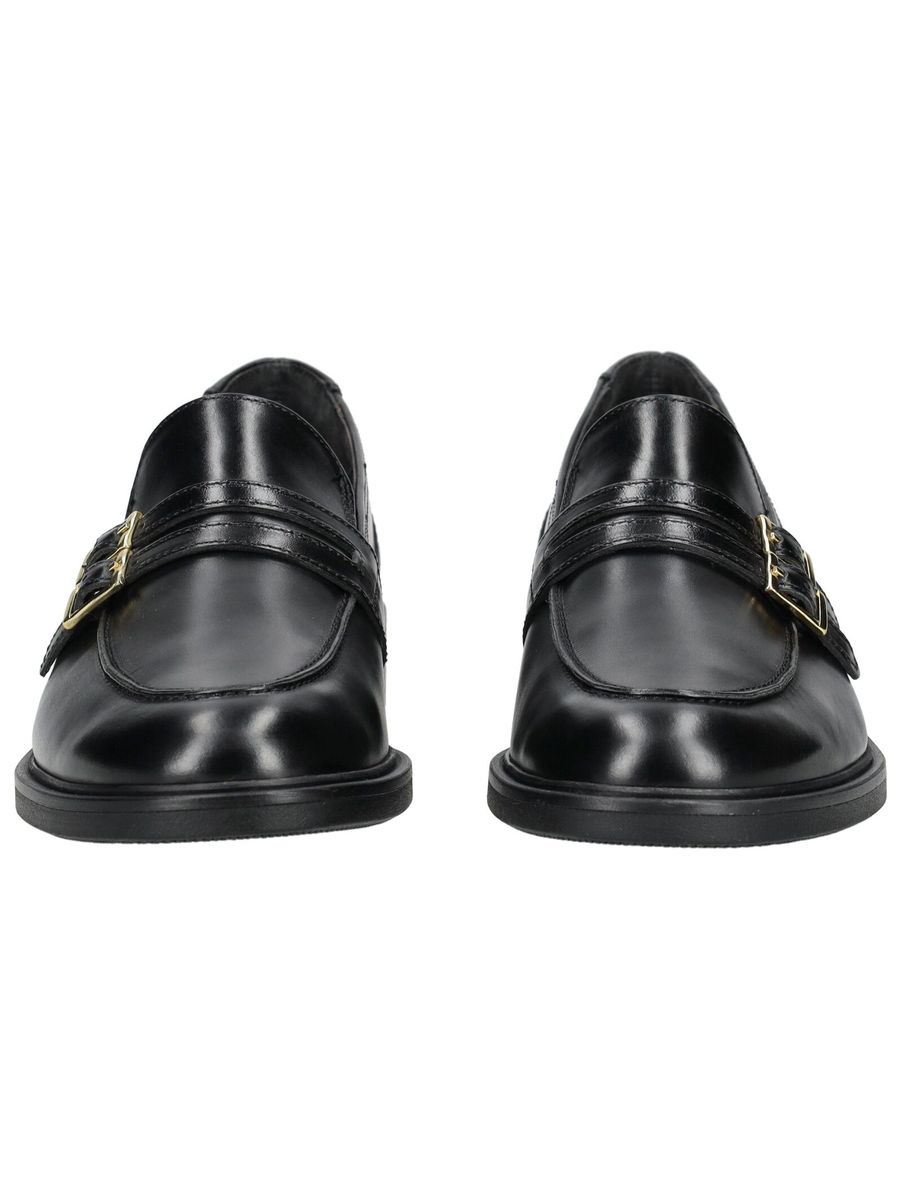 Elegante Leder-Slipper mit Doppelschnalle