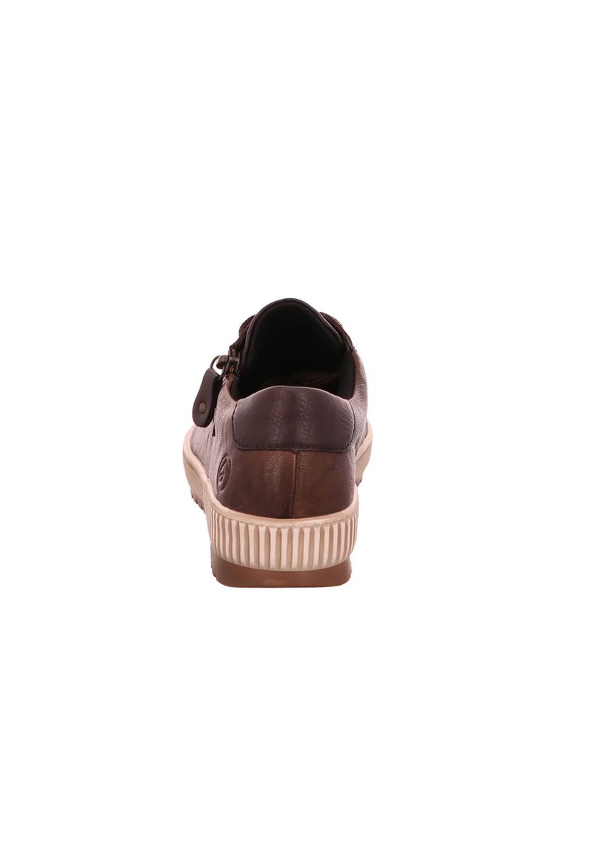 Plateau-Schnürschuhe mit seitlichem Reißverschluss