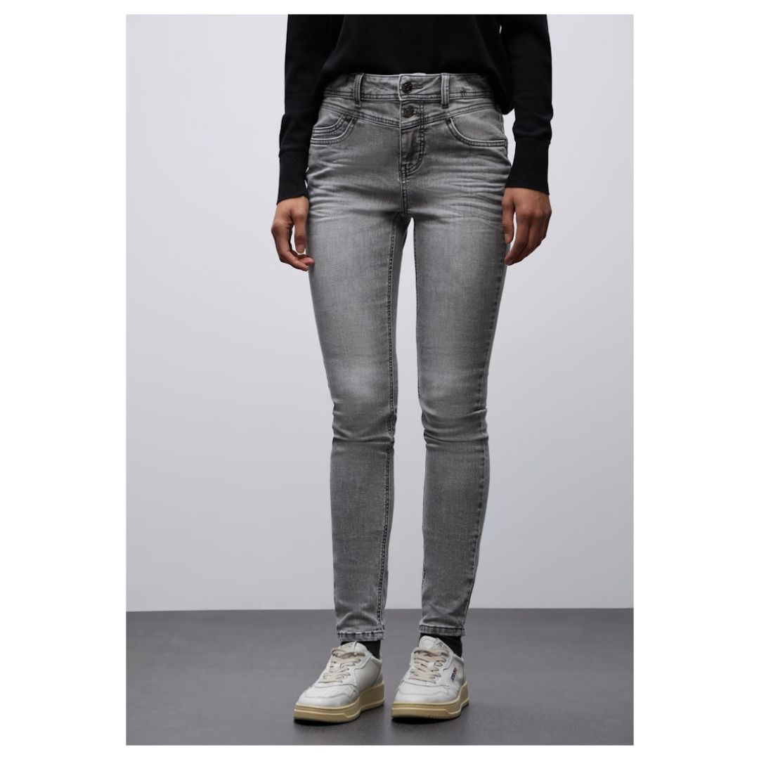 High-Waist Slim-Fit Jeans