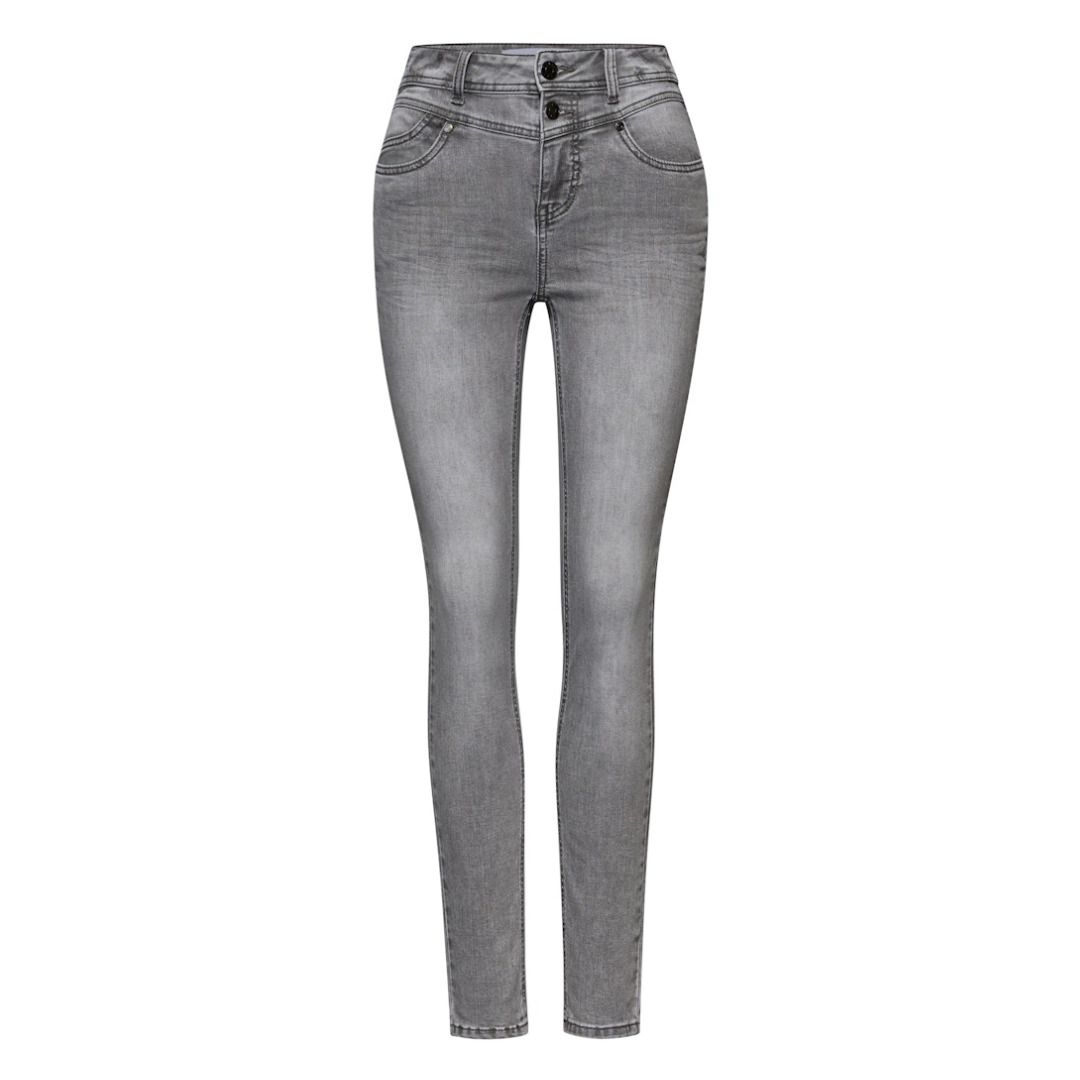 High-Waist Slim-Fit Jeans