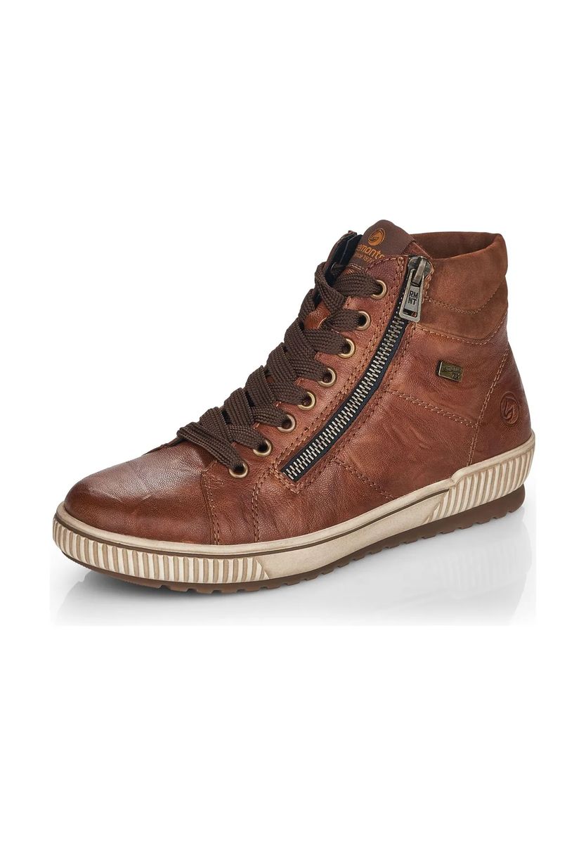 Hoher Sneaker aus Glattleder