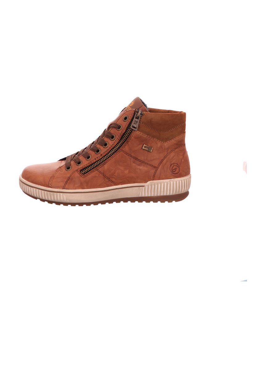 Hoher Sneaker aus Glattleder