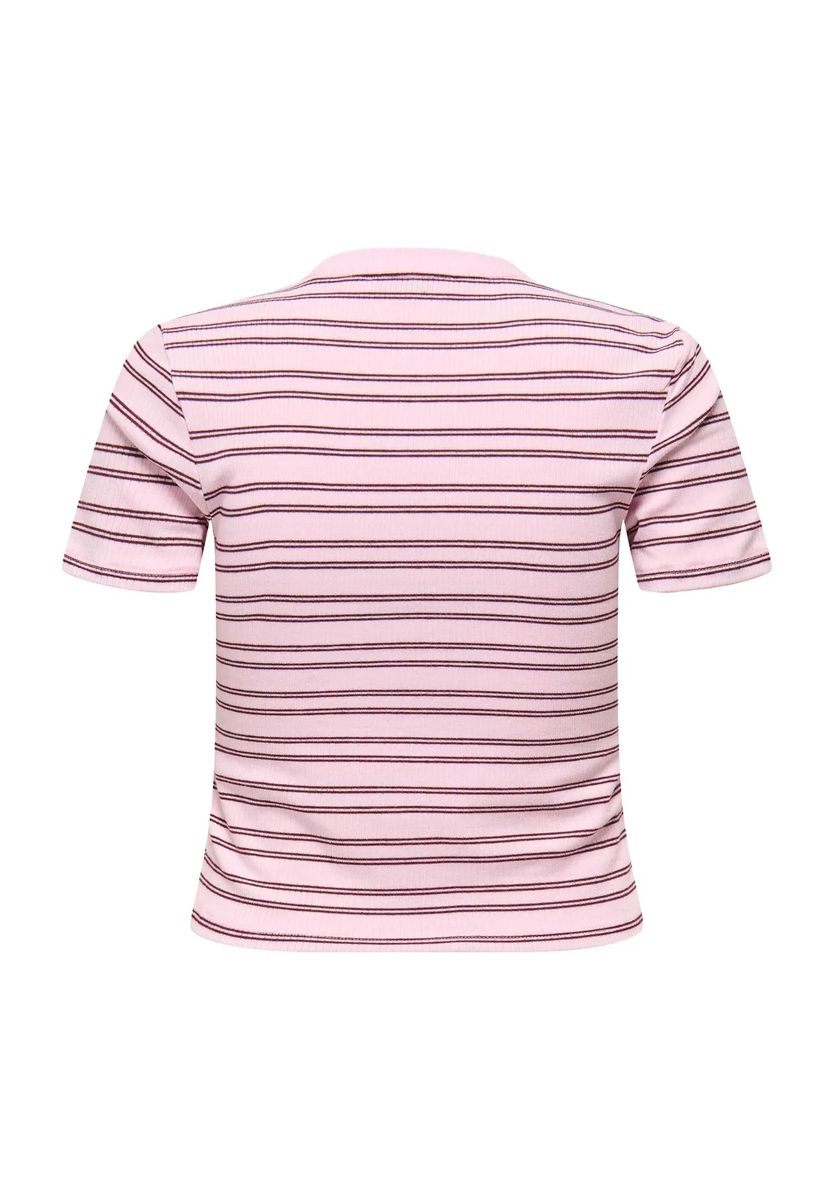 Geripptes T-Shirt mit Streifen