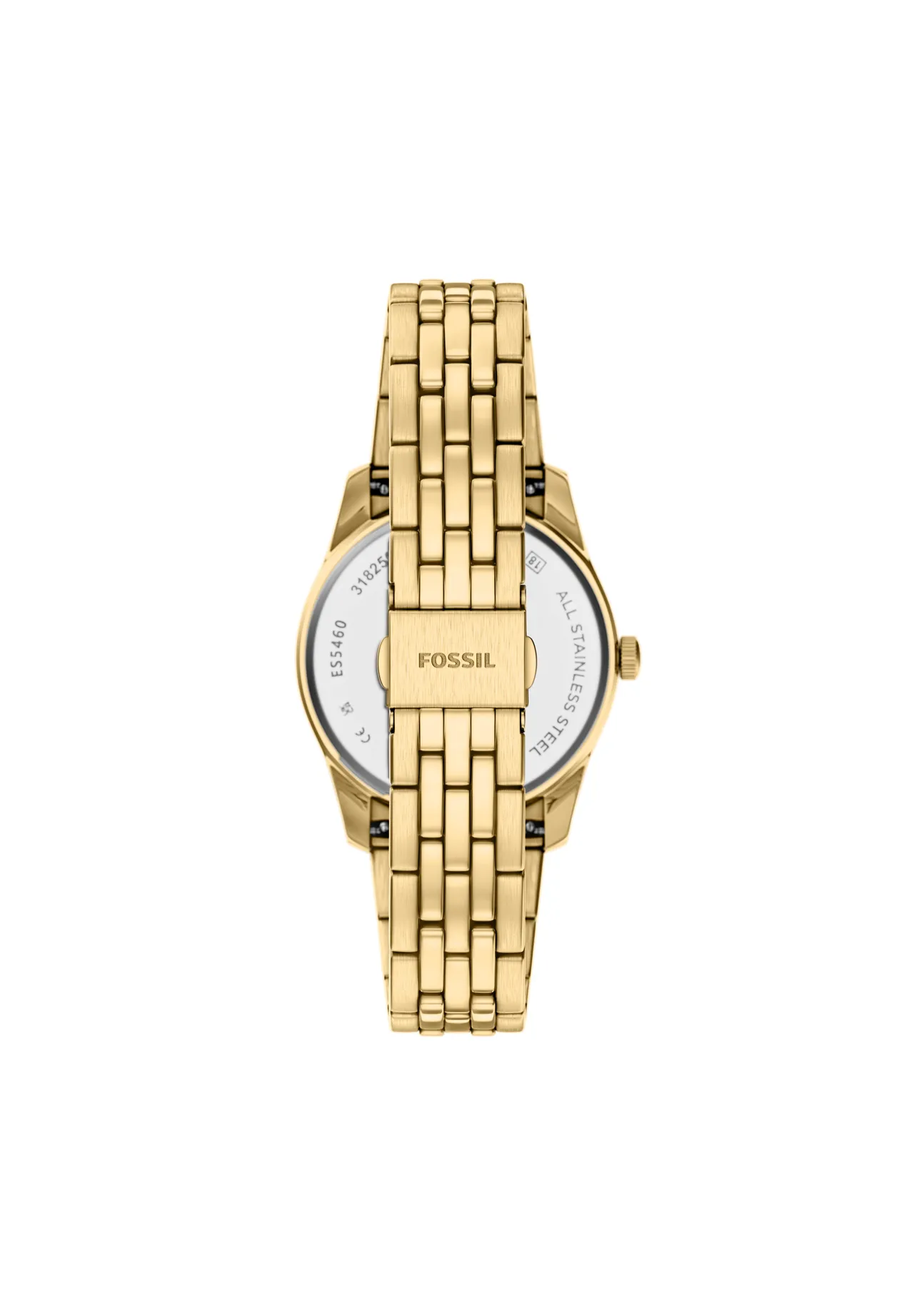 Elegante Day-Date-Uhr mit geriffelter Lünette