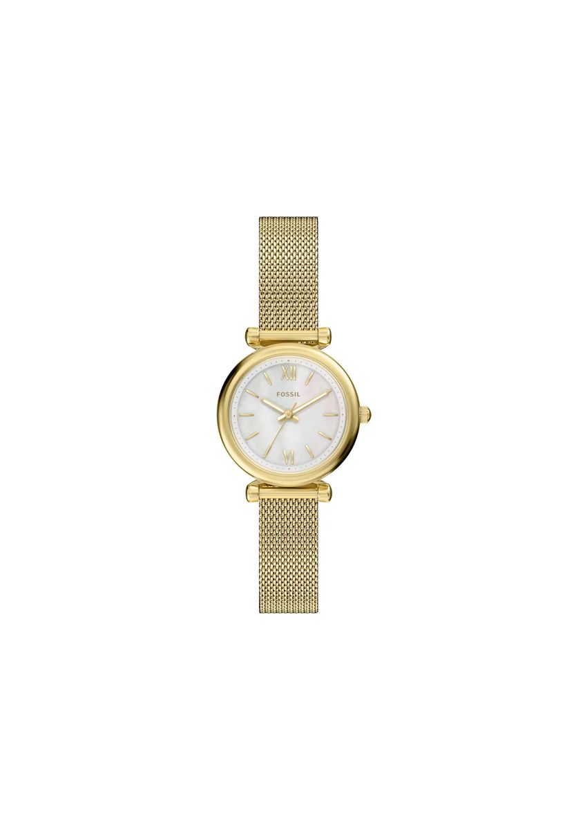 Elegante Perlmutt-Uhr mit Milanaiseband