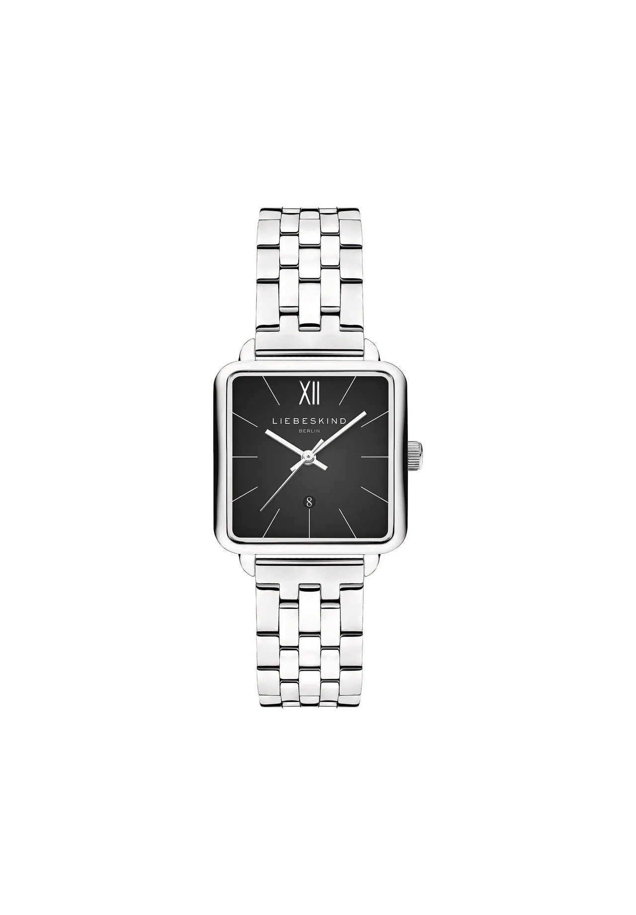 Elegante Quadratische Edelstahl-Armbanduhr