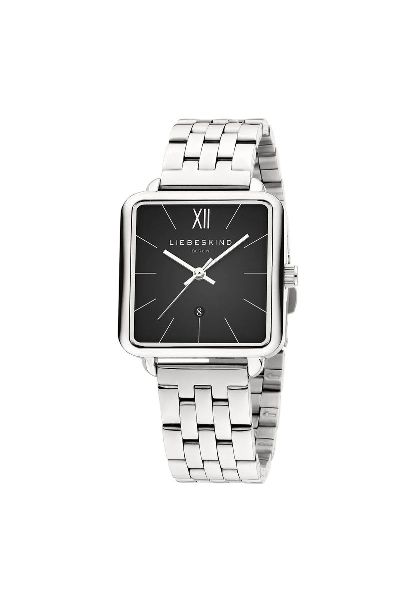 Elegante Quadratische Edelstahl-Armbanduhr