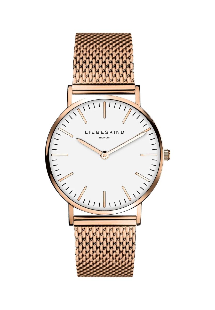 Minimalistische Analoguhr mit Mesh-Armband