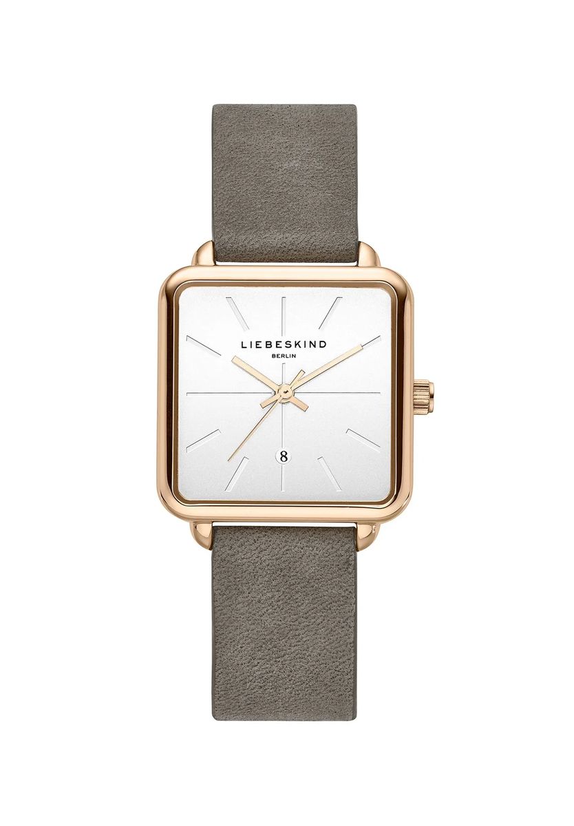 Minimalistische quadratische Roségold Uhr