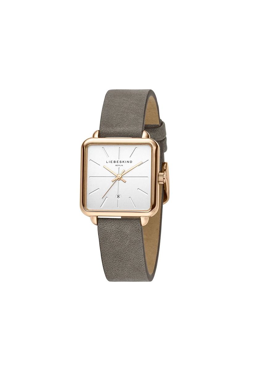 Minimalistische quadratische Roségold Uhr