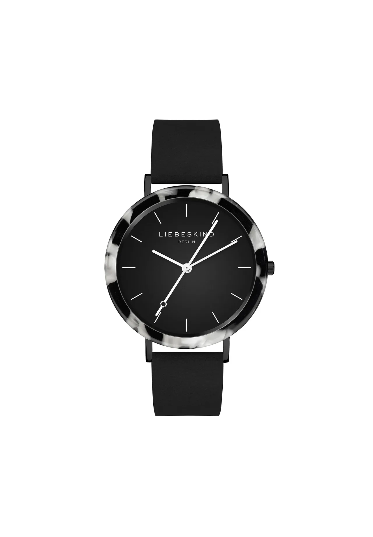 Minimalistische Armbanduhr mit gemustertem Gehäuse