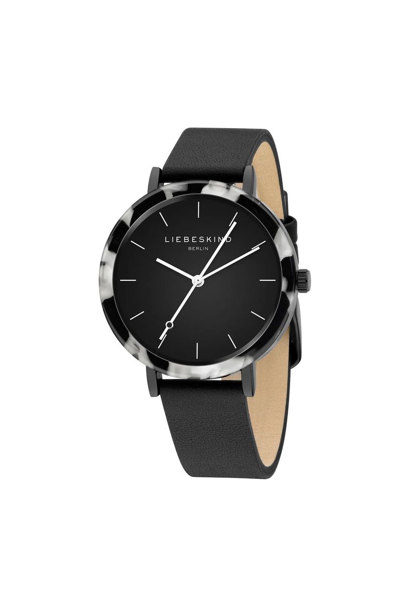 Minimalistische Armbanduhr mit gemustertem Gehäuse