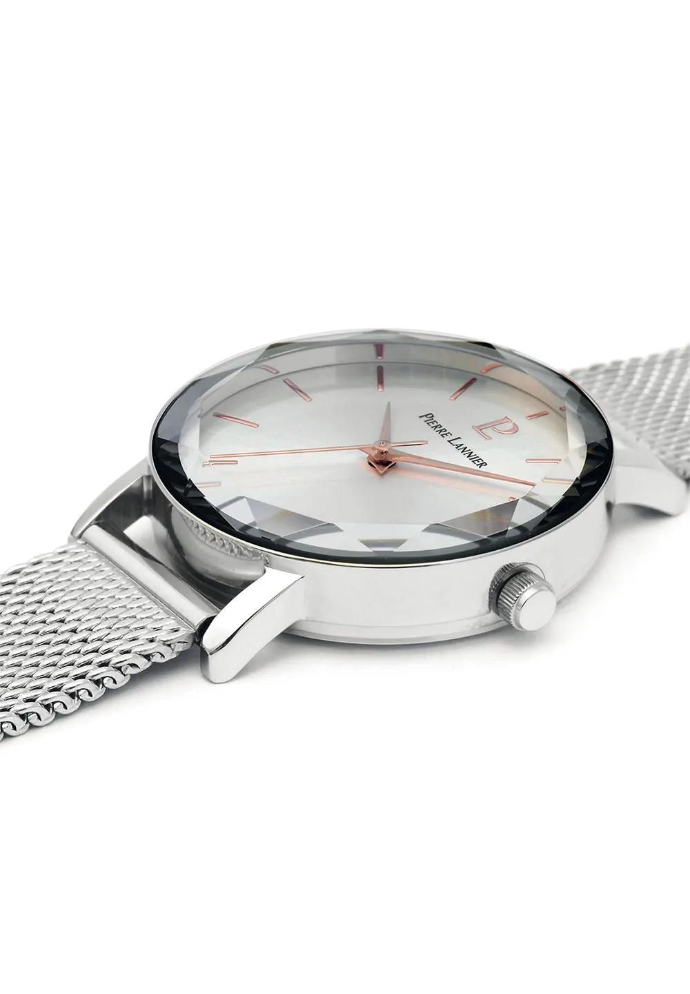 Elegante Milanaise-Uhr mit facettiertem Glas