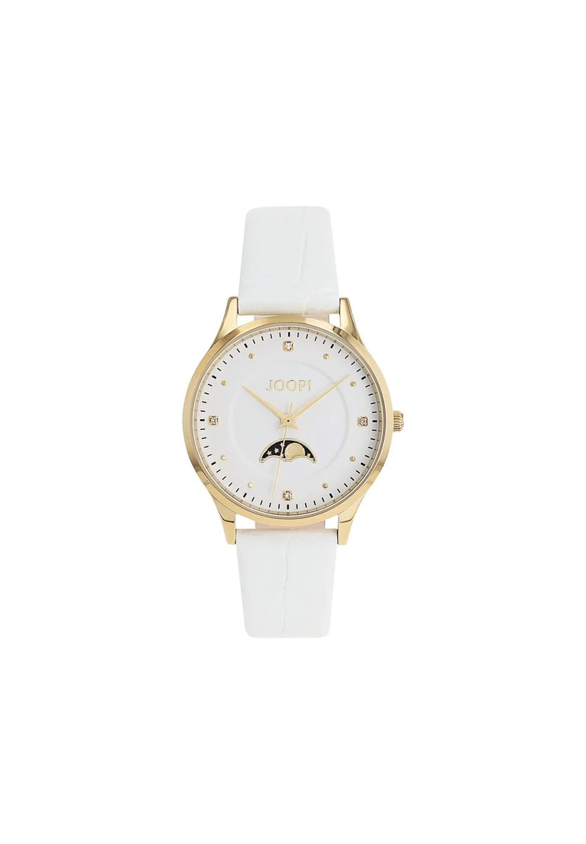 Elegante Mondphasenuhr mit Lederarmband