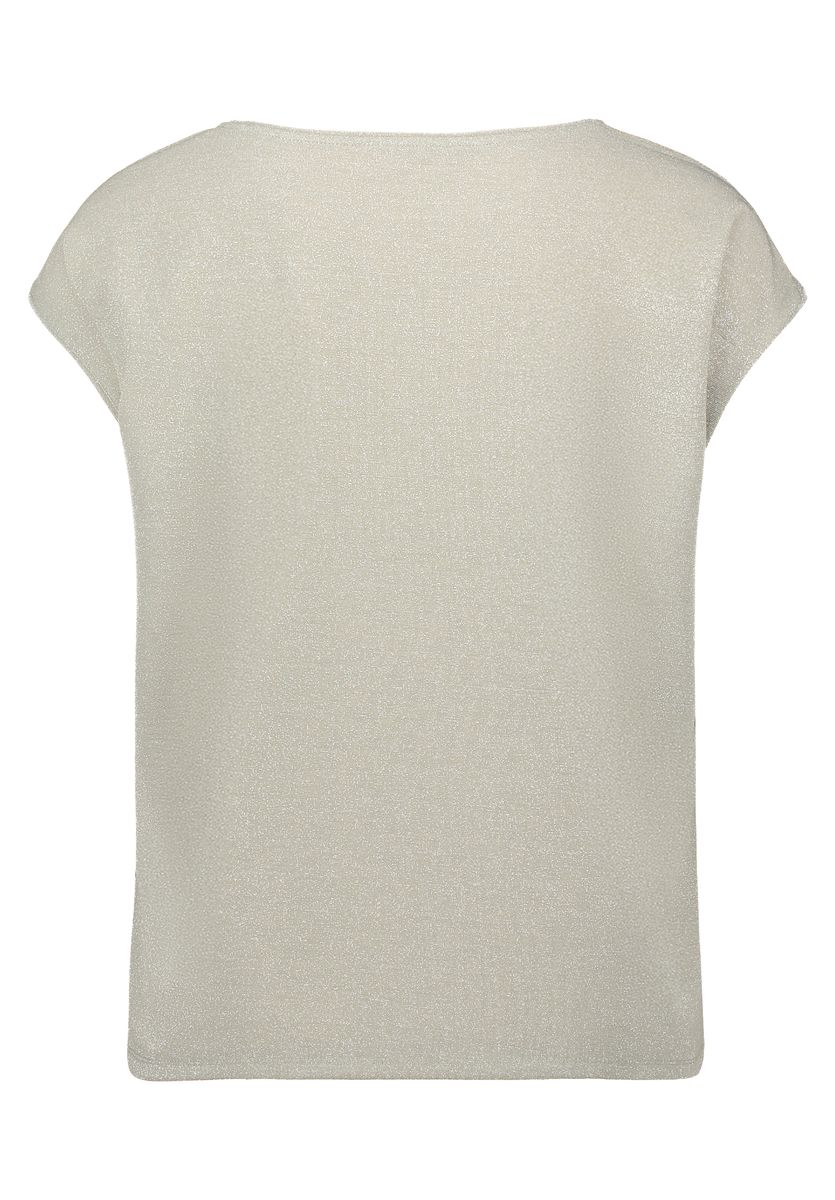 Blusenshirt mit tropischem Blätterdruck und Strass
