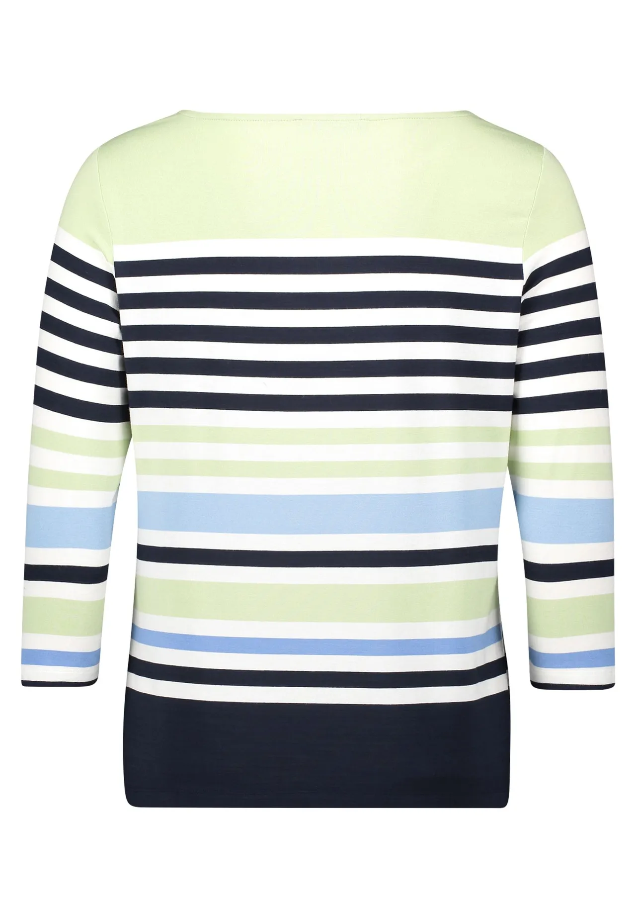 Gestreiftes Shirt mit U-Boot-Ausschnitt