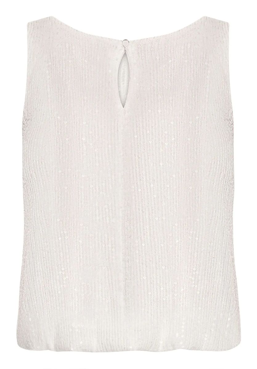 Glitzerndes ärmelloses Pailletten-Top