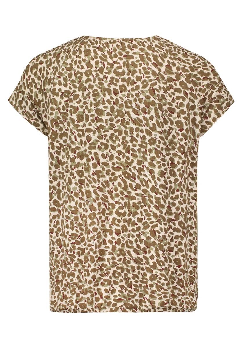Shirt mit Animal-Print und Strass