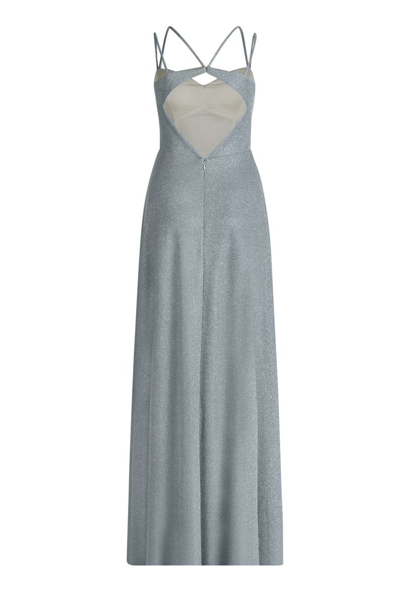 Glitzerndes Maxikleid mit Herzausschnitt