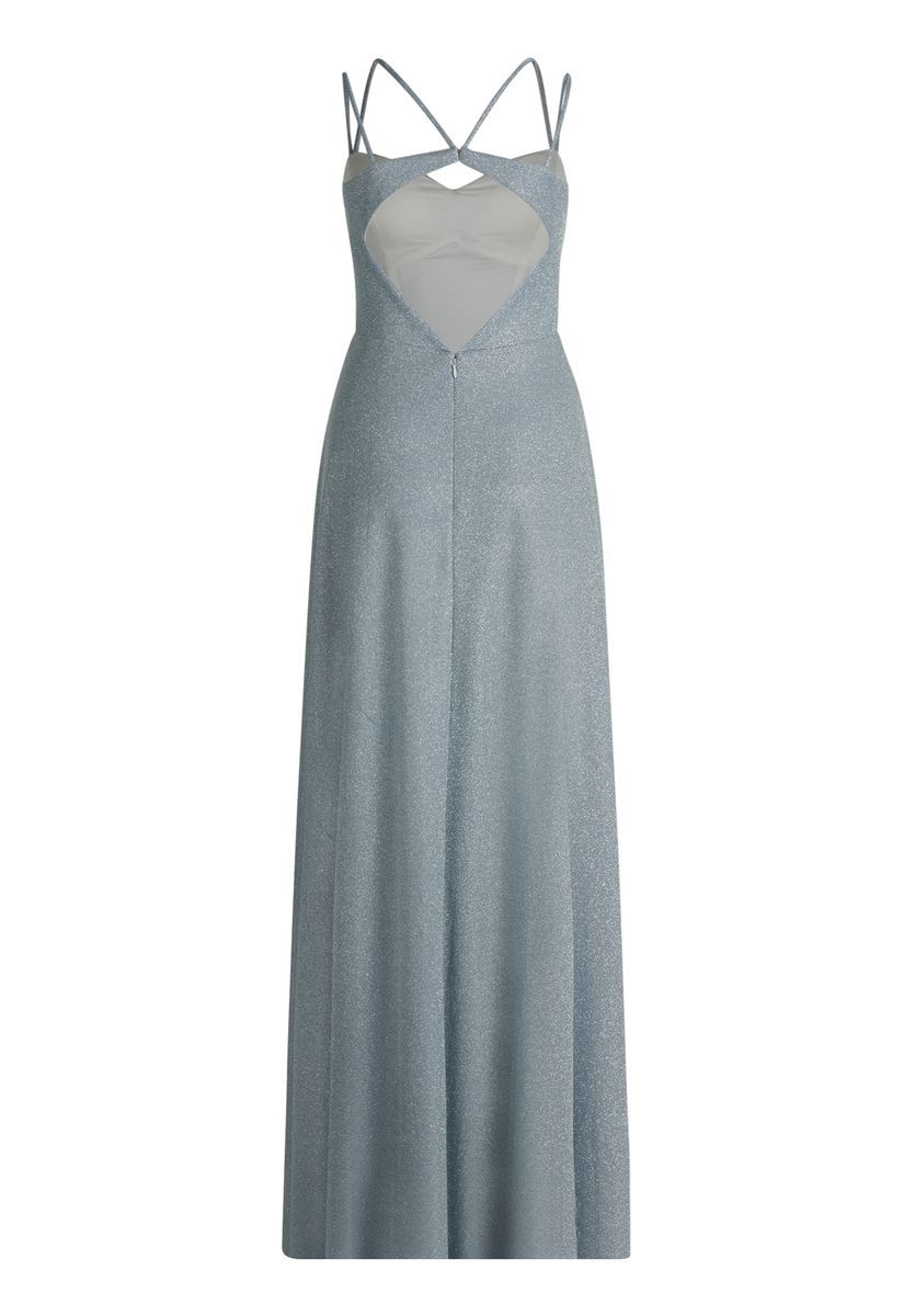 Glitzerndes Maxikleid mit Herzausschnitt