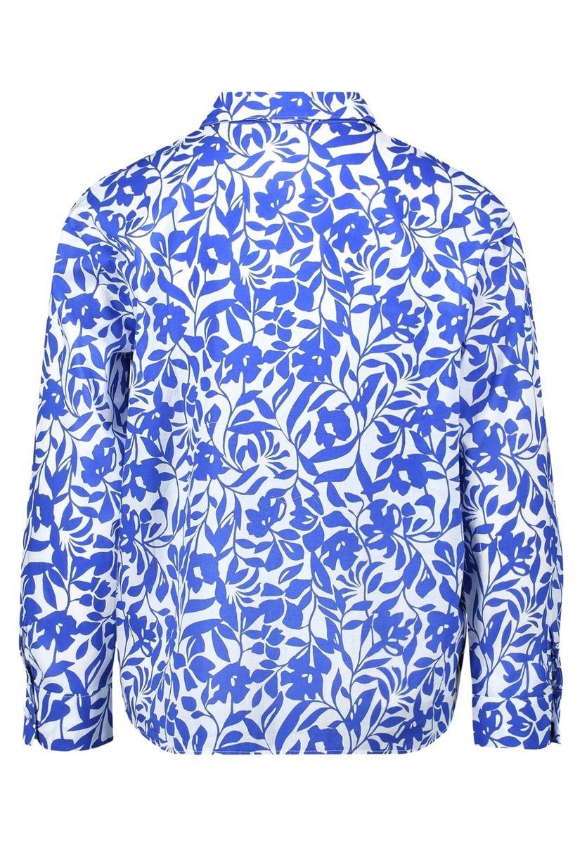 Locker geschnittene Langbluse mit Blumenmuster