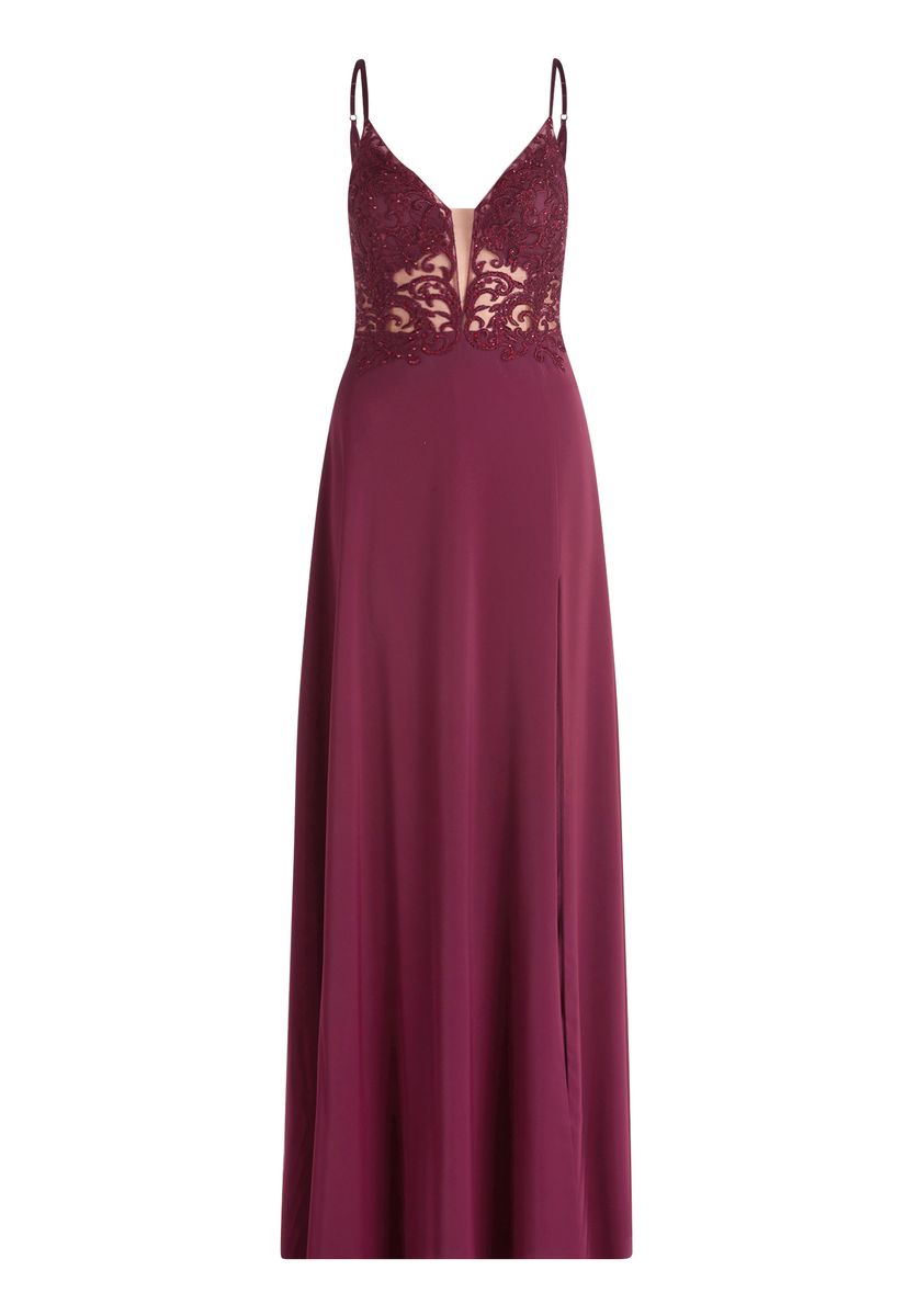 Besticktes Abendkleid in A-Linie