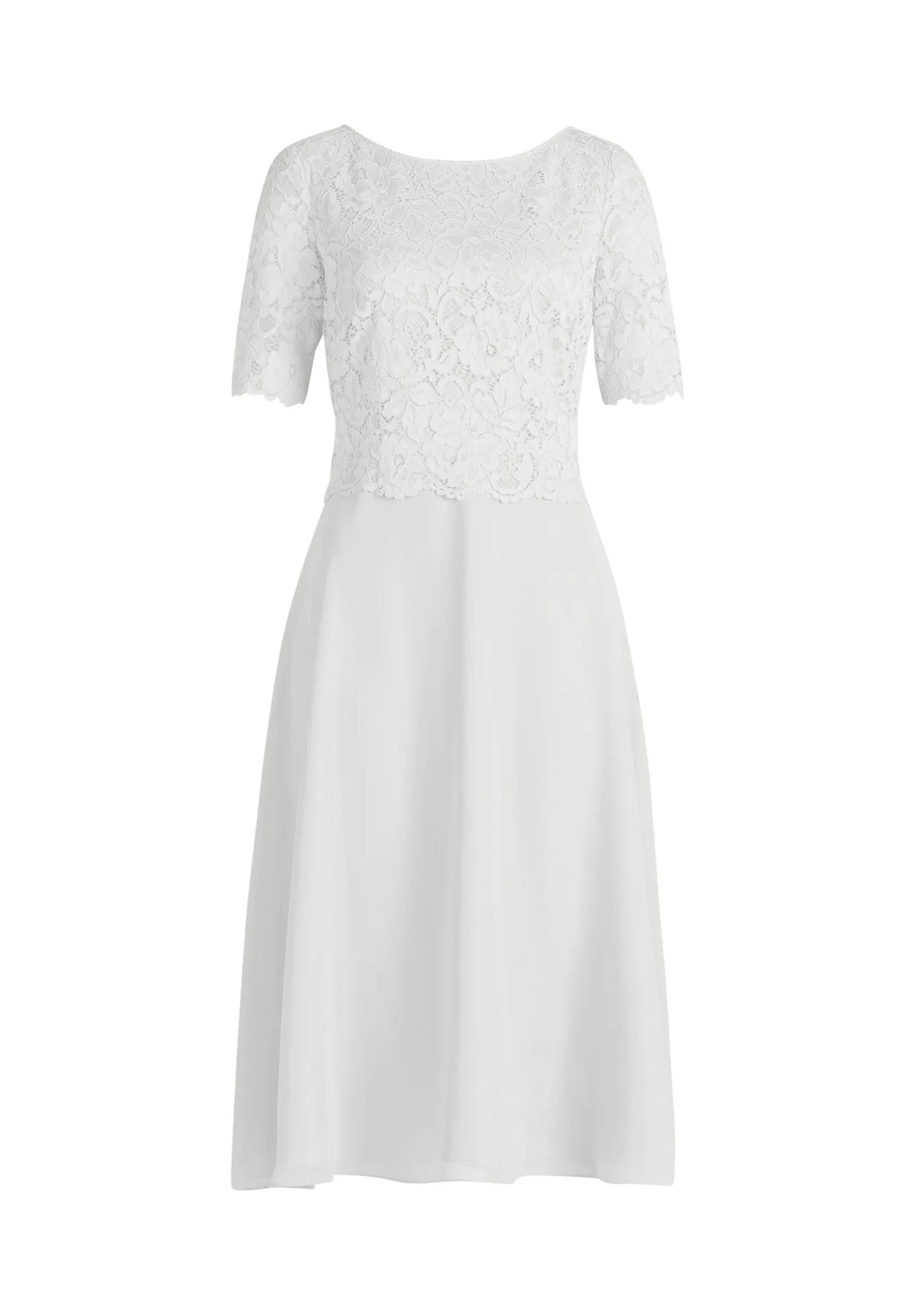 Cocktailkleid mit Spitzenoberteil und A-Linie