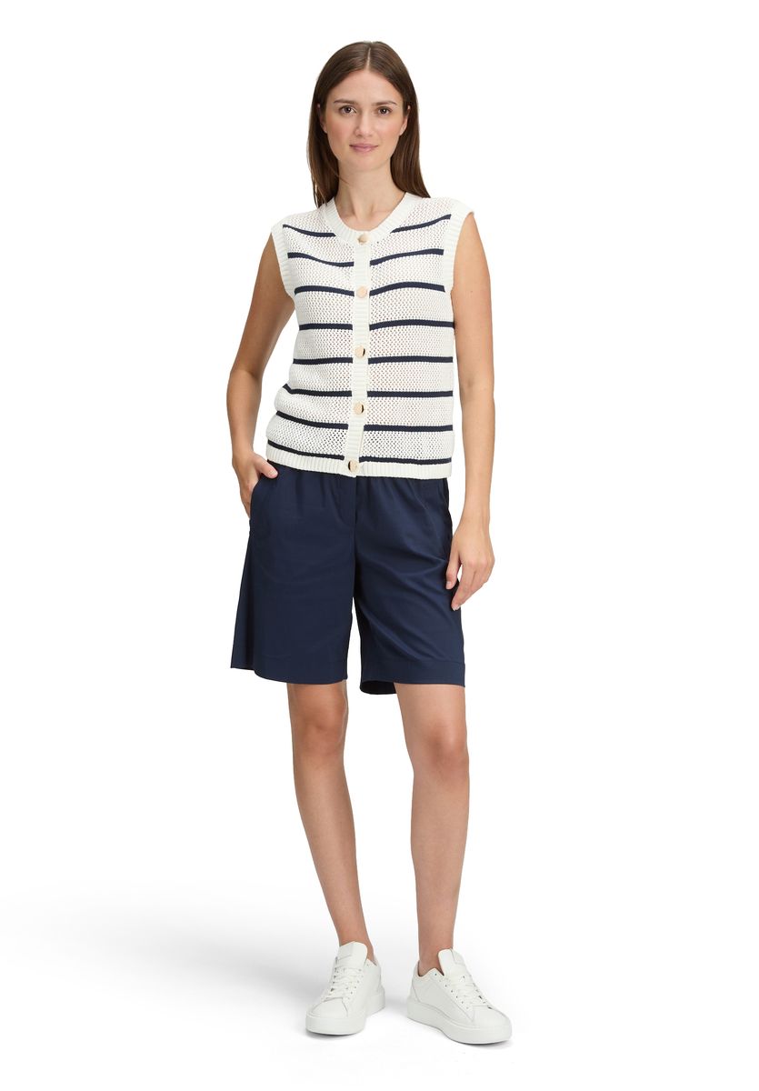 Gerade High-Waist Bermuda-Shorts