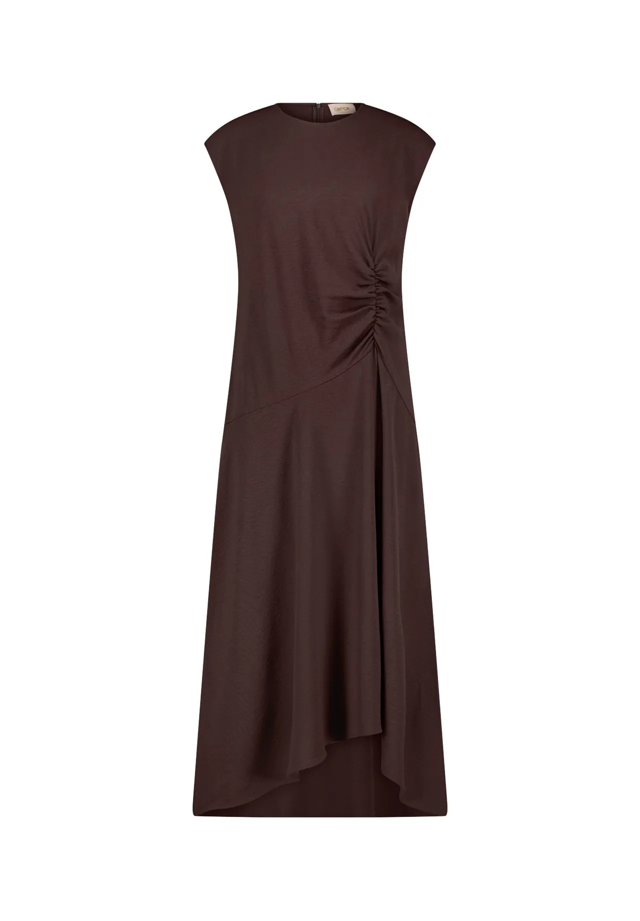 Midikleid mit asymmetrischer Raffung