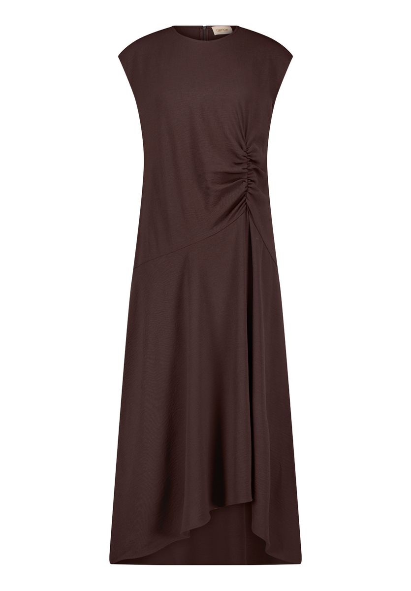 Midikleid mit asymmetrischer Raffung