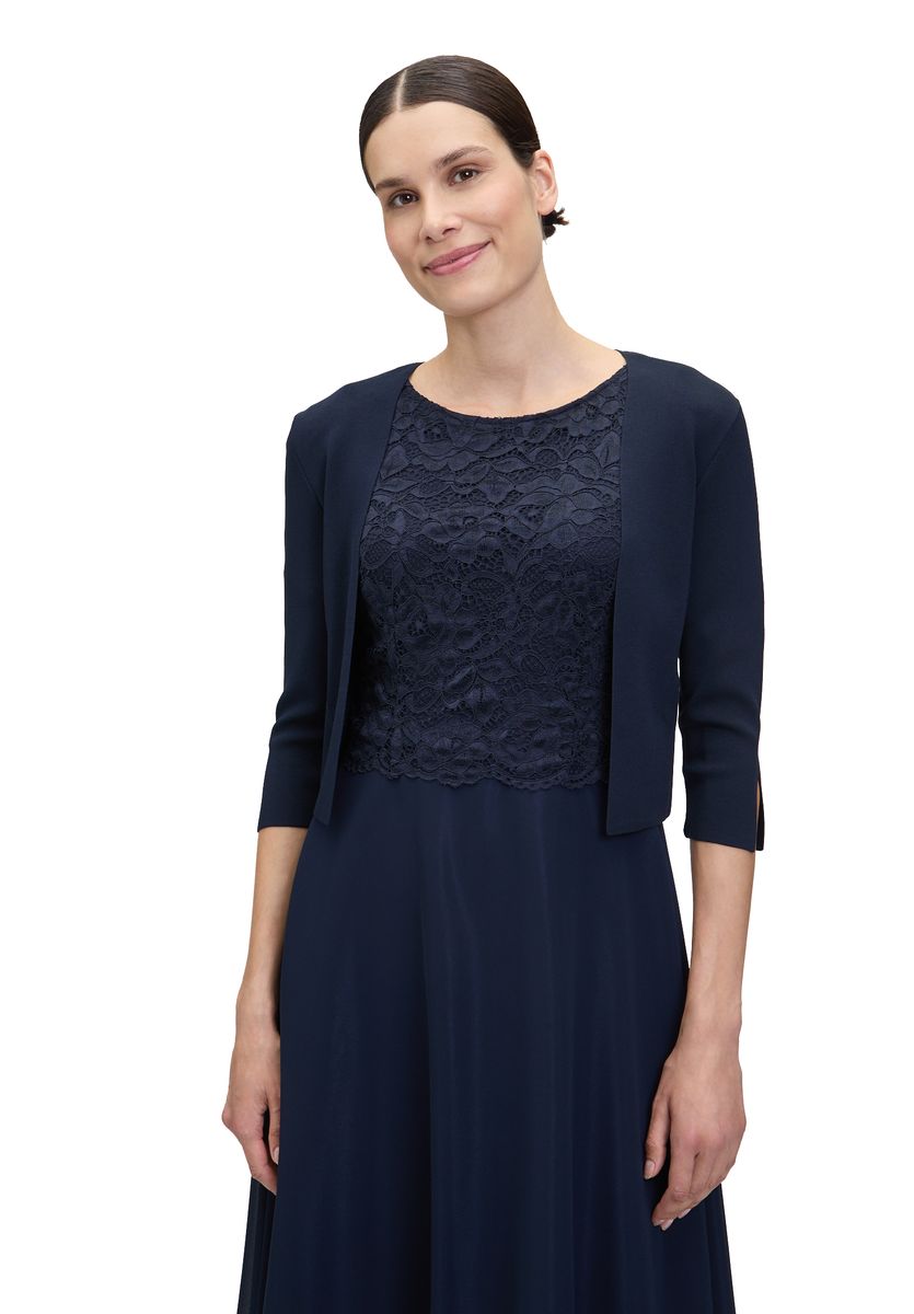 Glänzender Strickbolero mit Dreiviertelarm