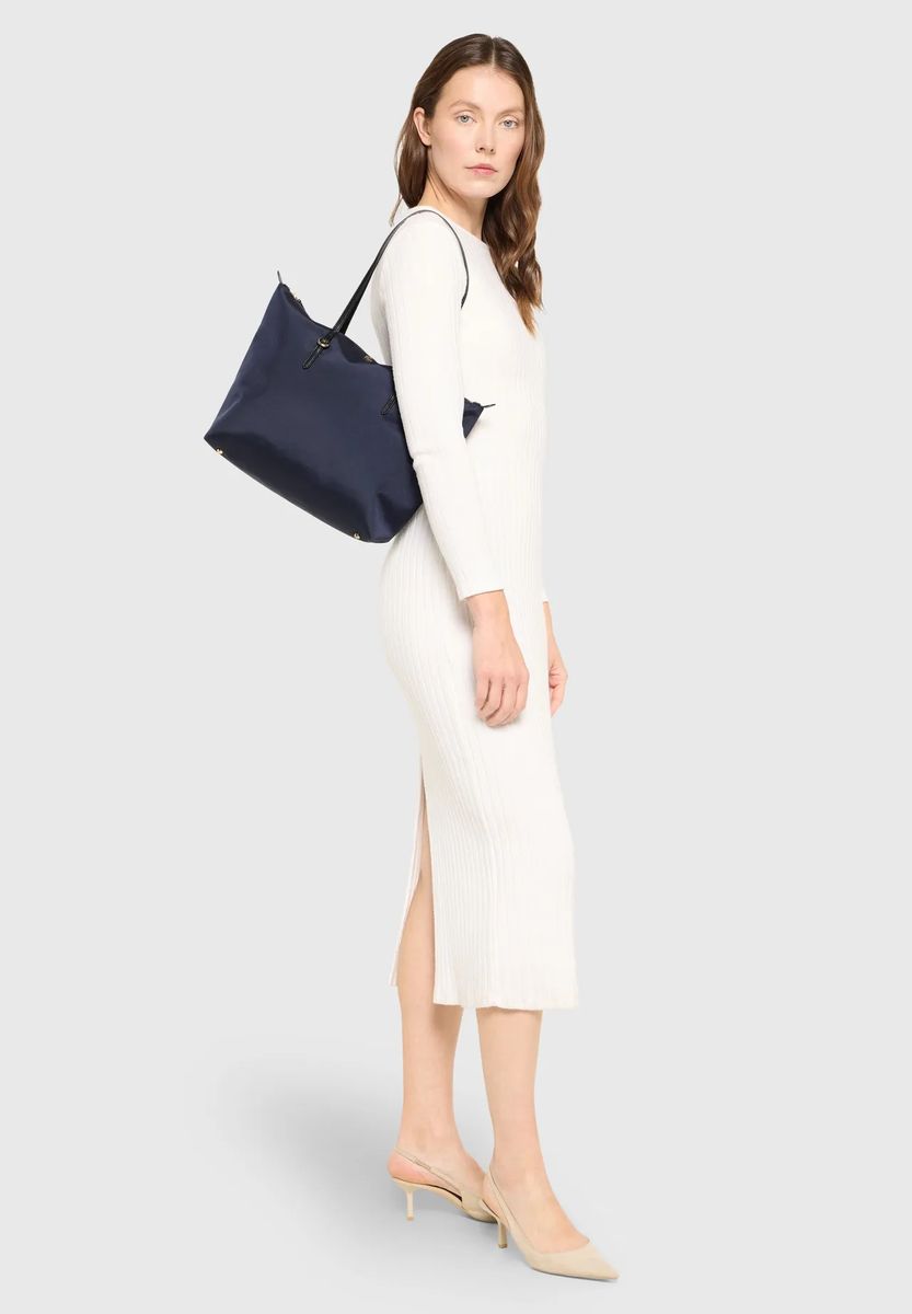 Geräumiger Nylon-Shopper mit Reißverschluss