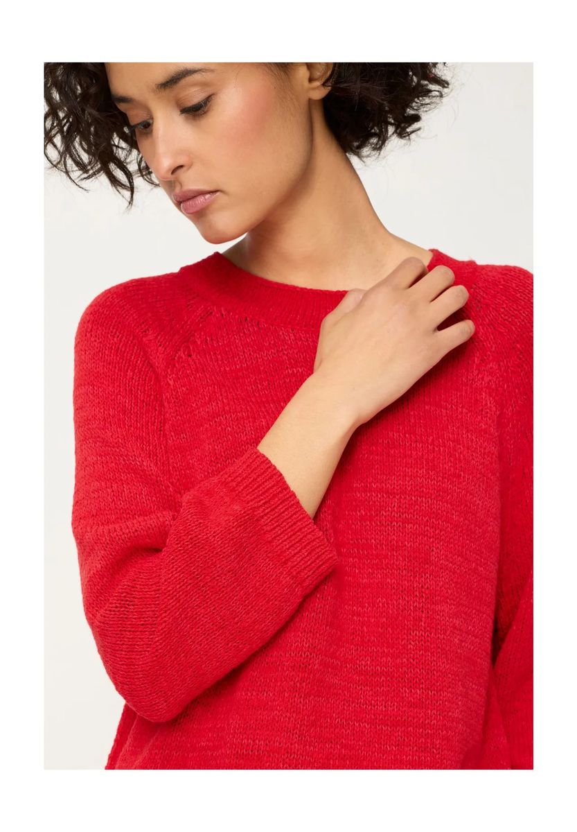 Grobstrickpullover mit Raglanärmeln