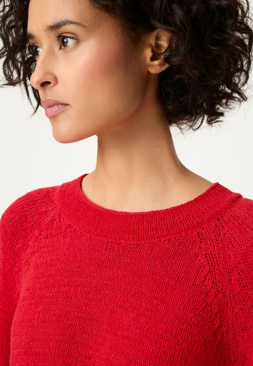 Grobstrickpullover mit Raglanärmeln