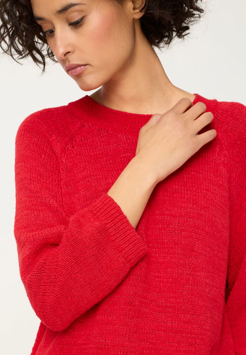Grobstrickpullover mit Raglanärmeln