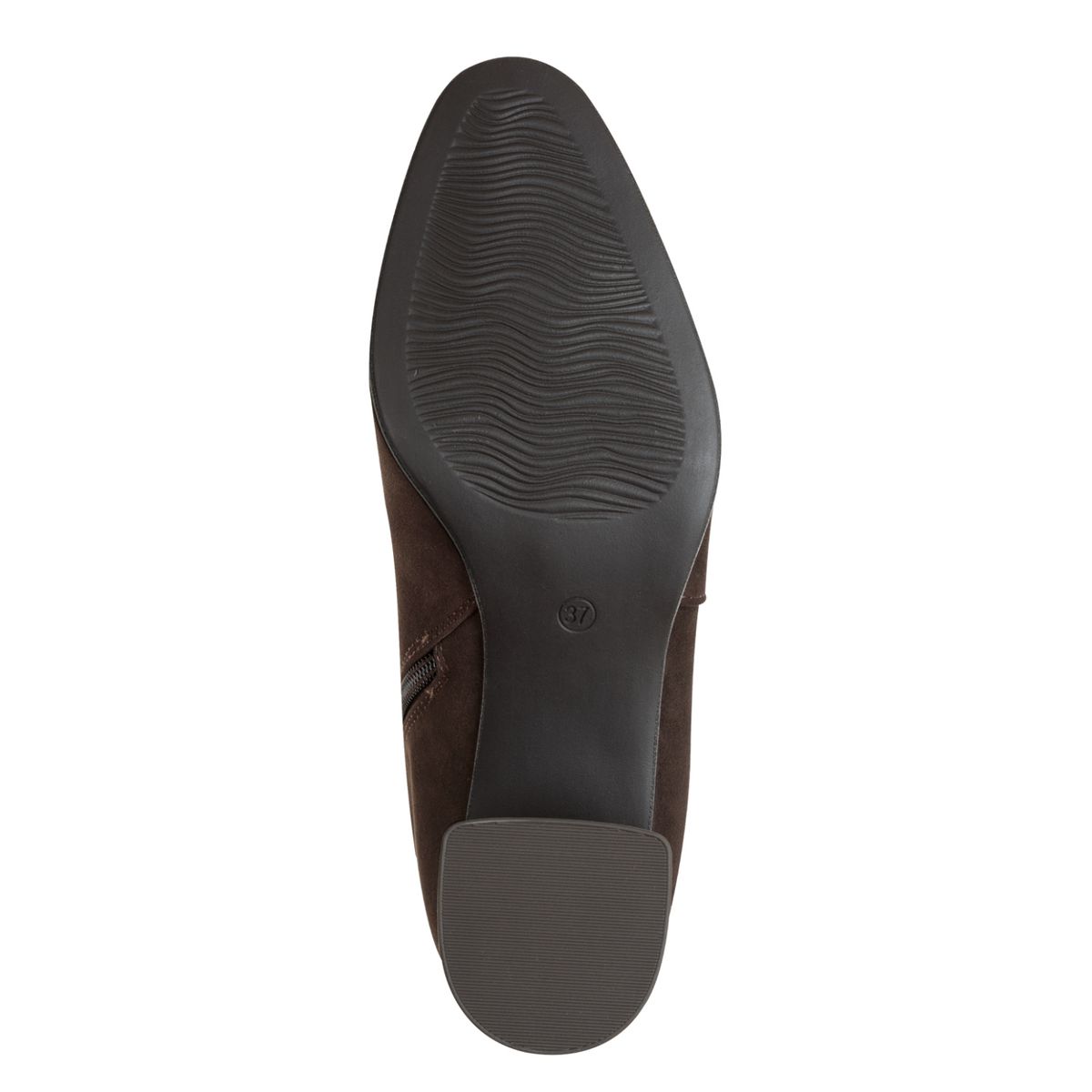 Stiefeletten in Wildleder-Optik mit Blockabsatz