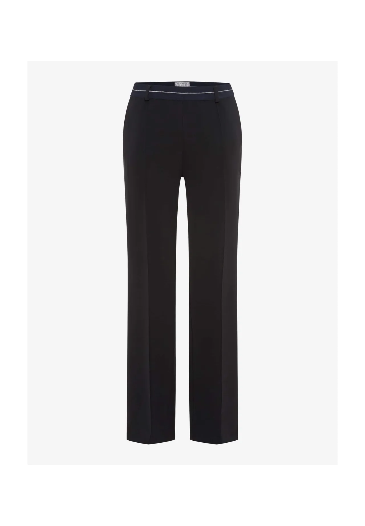 Stoffhose mit geradem Bein und Glitzerbund