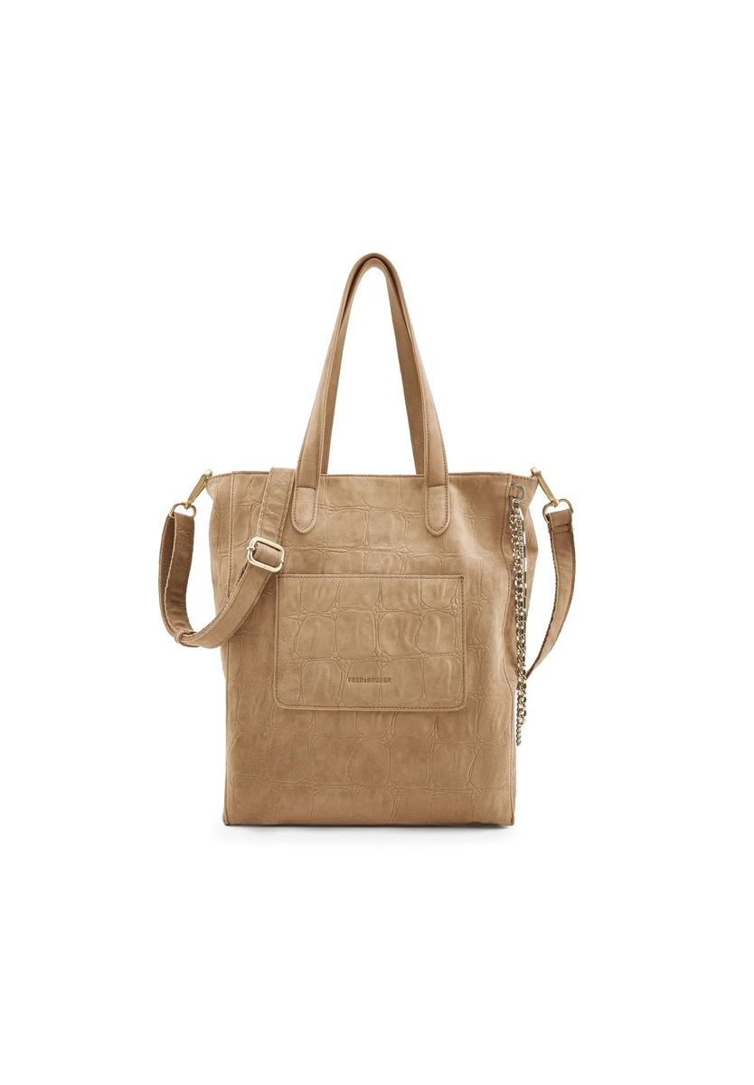 Shopper aus geprägtem Leder