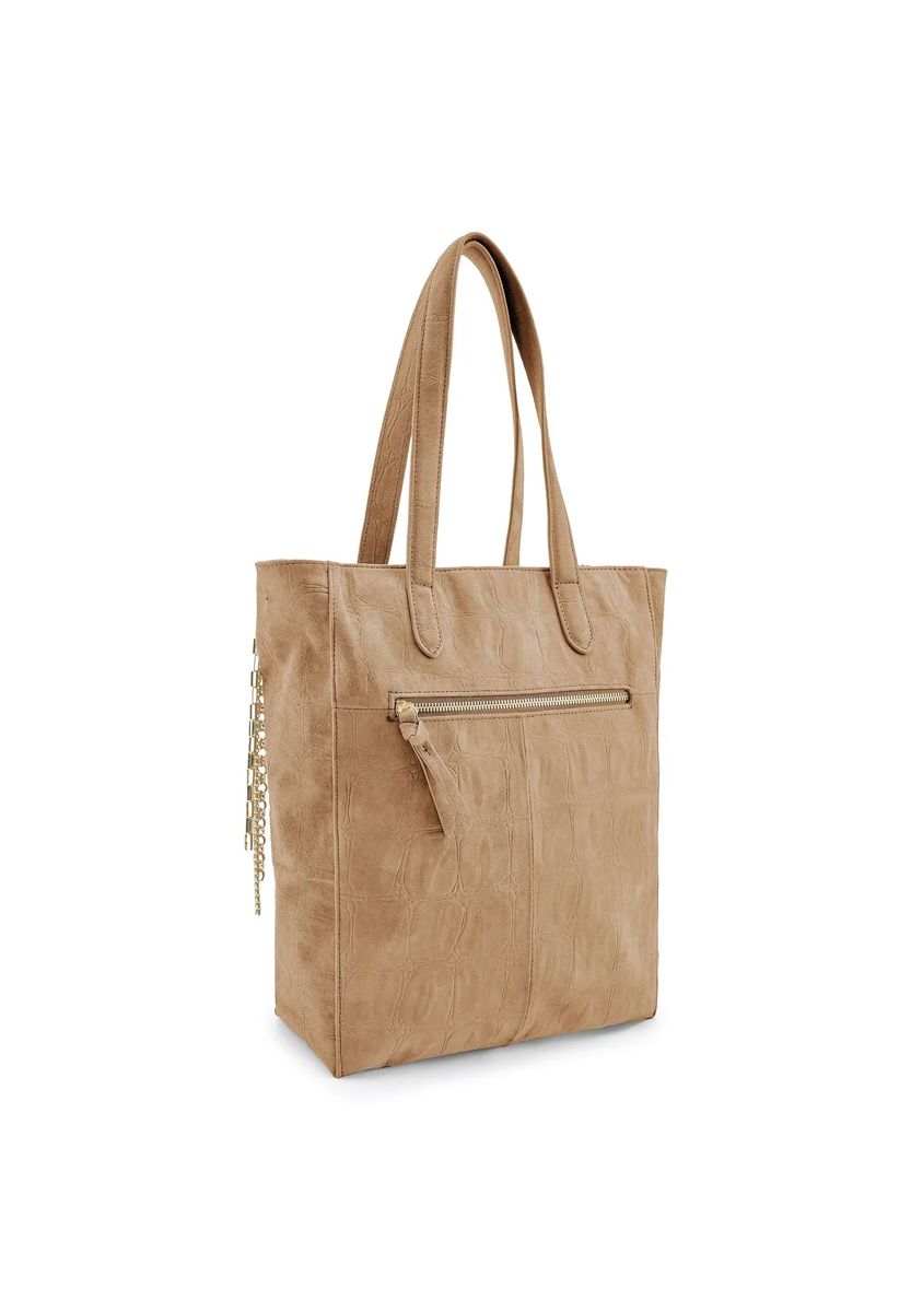 Shopper aus geprägtem Leder