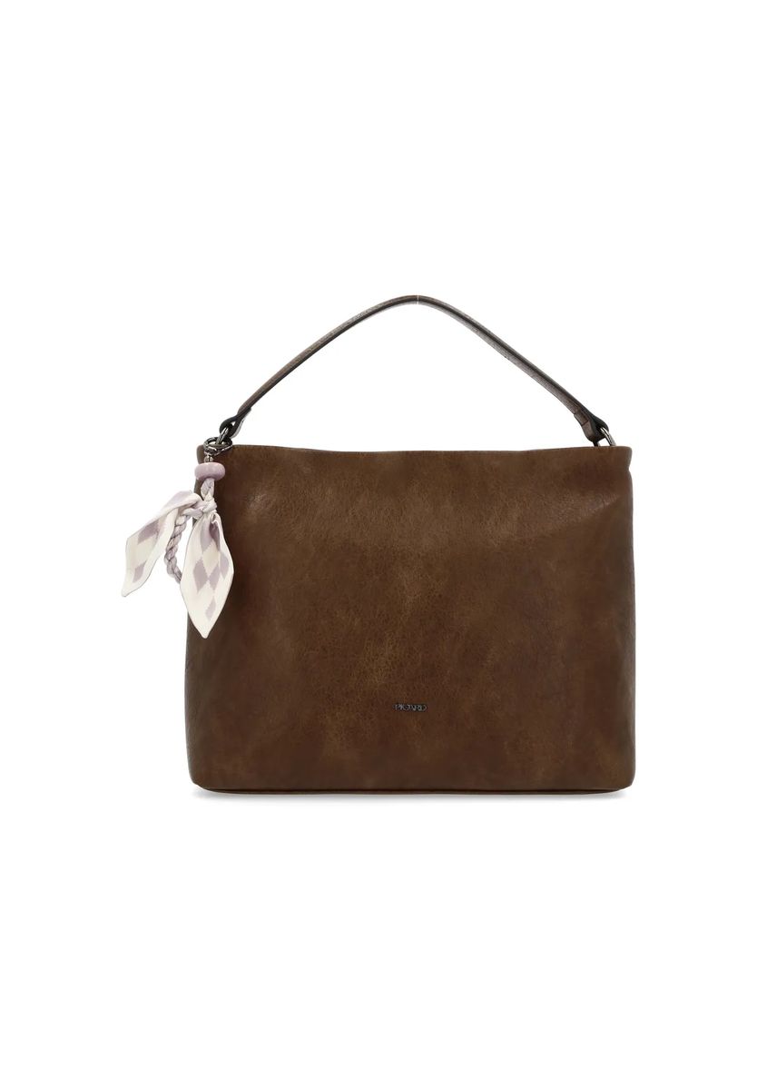 Strukturierte Hobo-Tasche mit Schal