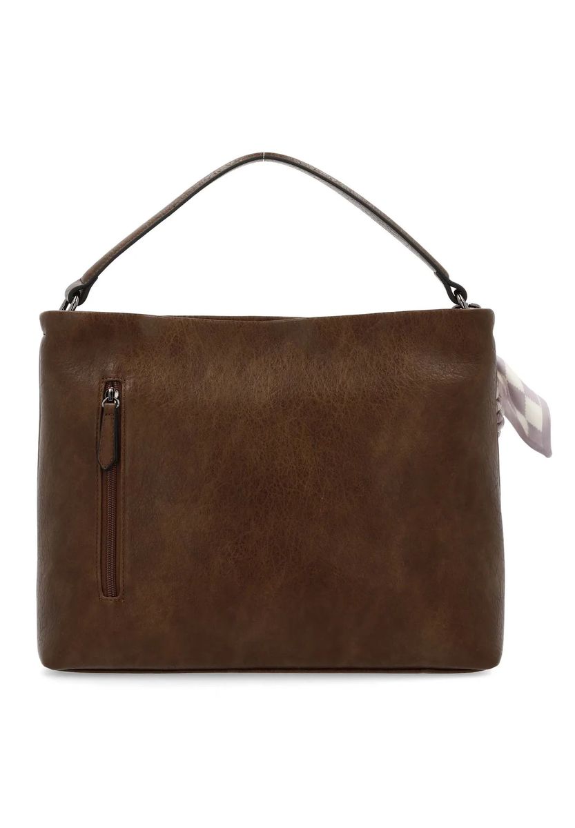 Strukturierte Hobo-Tasche mit Schal