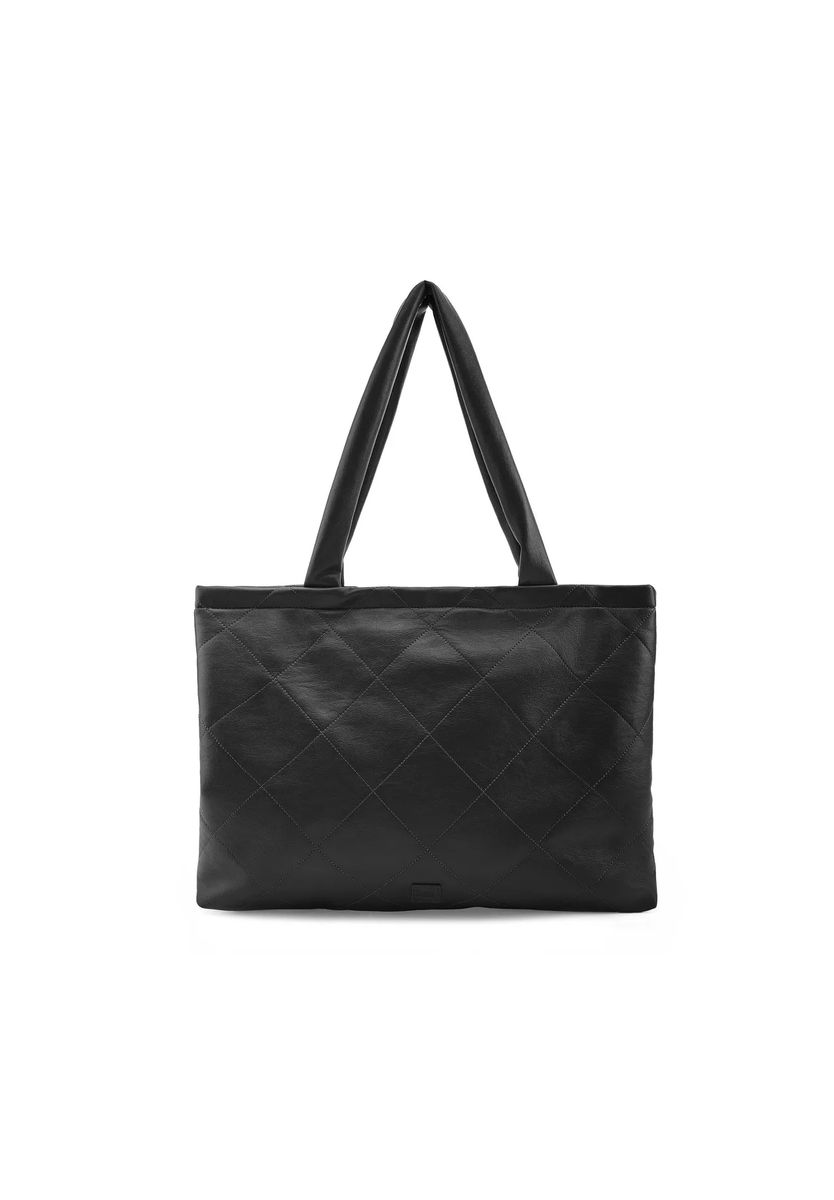 Gesteppte Shopper-Tasche aus Kunstleder