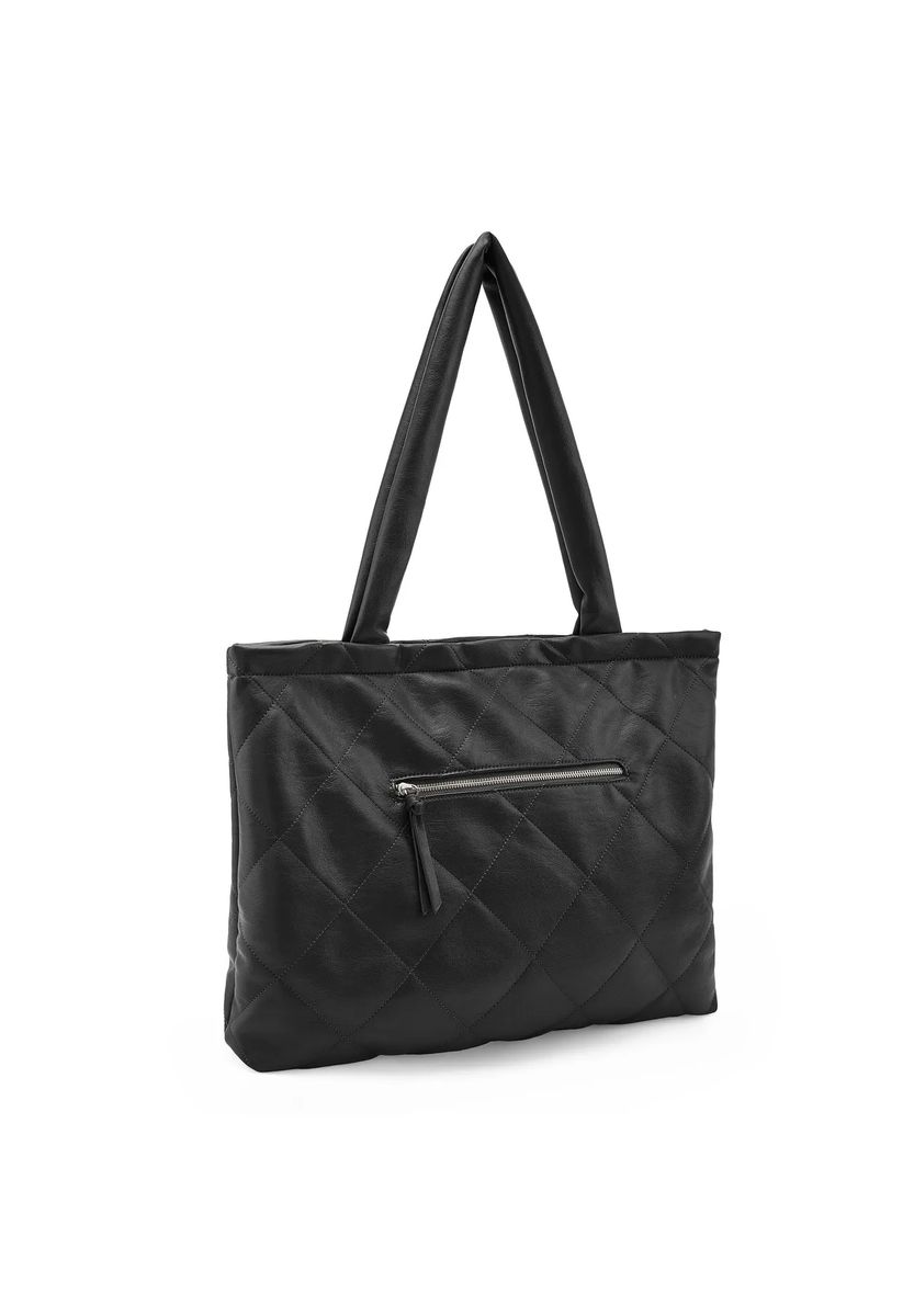 Gesteppte Shopper-Tasche aus Kunstleder