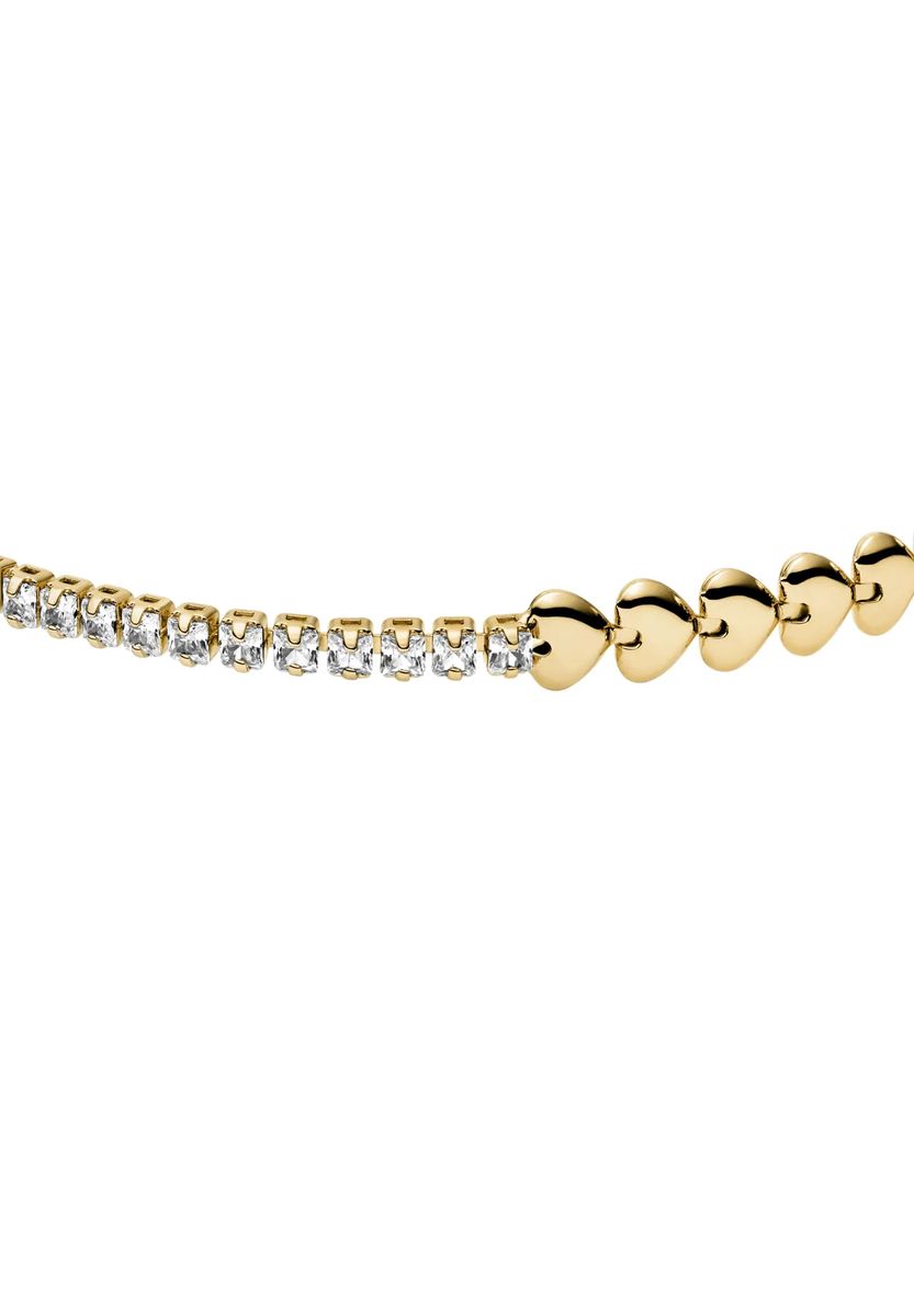 Herz- und Pavé-Tennisarmband