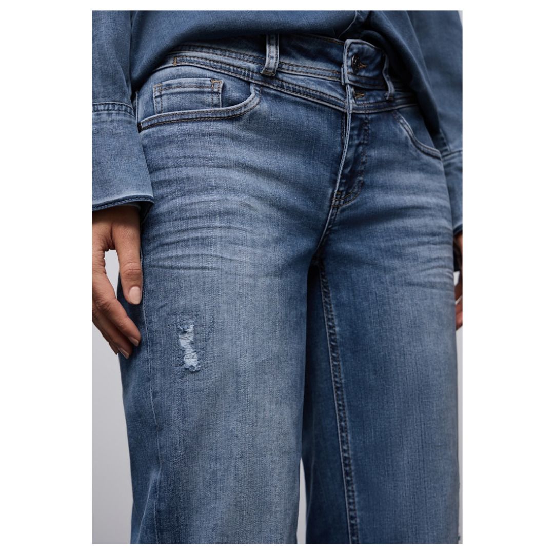 Straight-Leg Jeans im Distressed-Look
