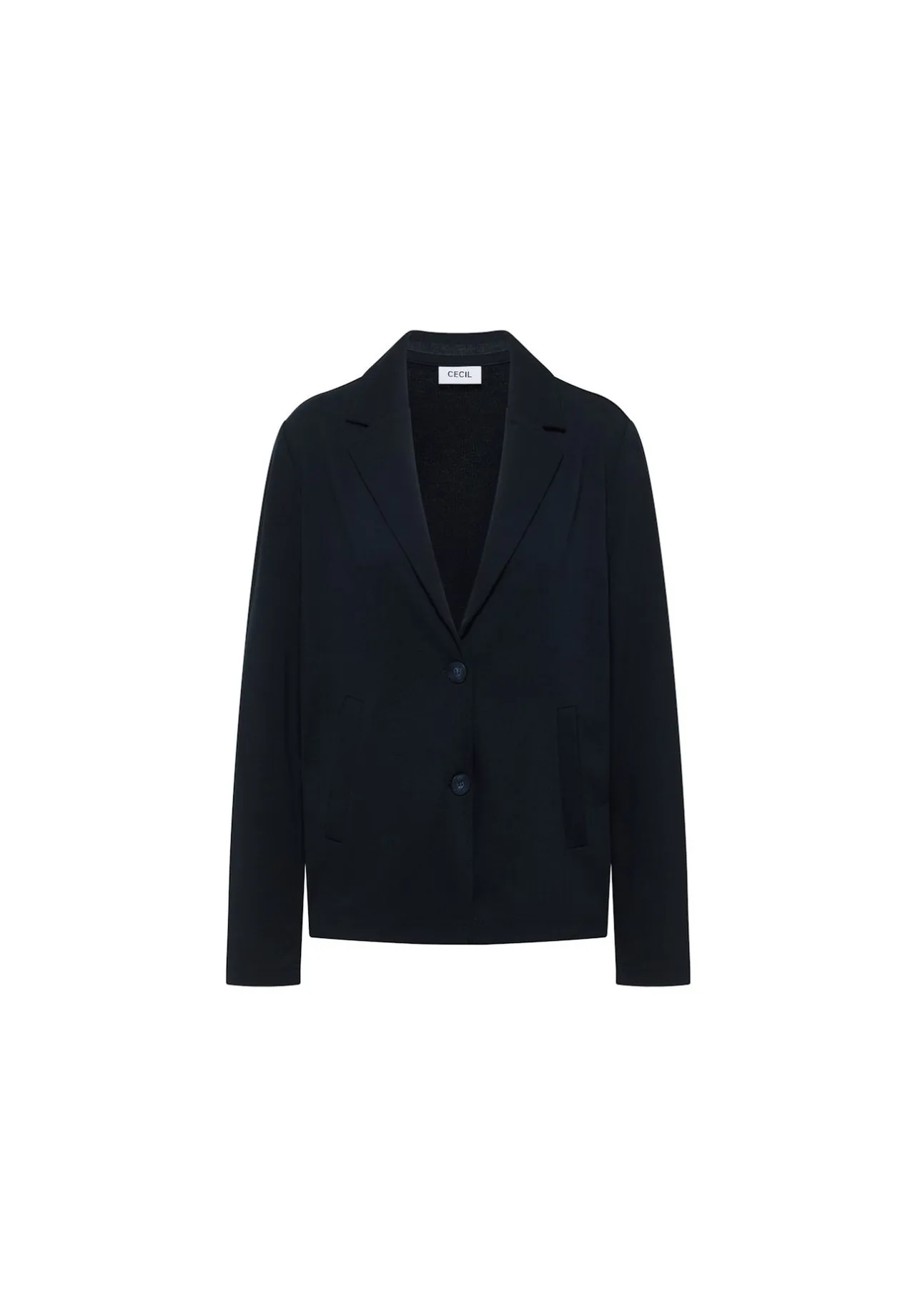 Schlichter Jersey-Blazer mit zwei Knöpfen