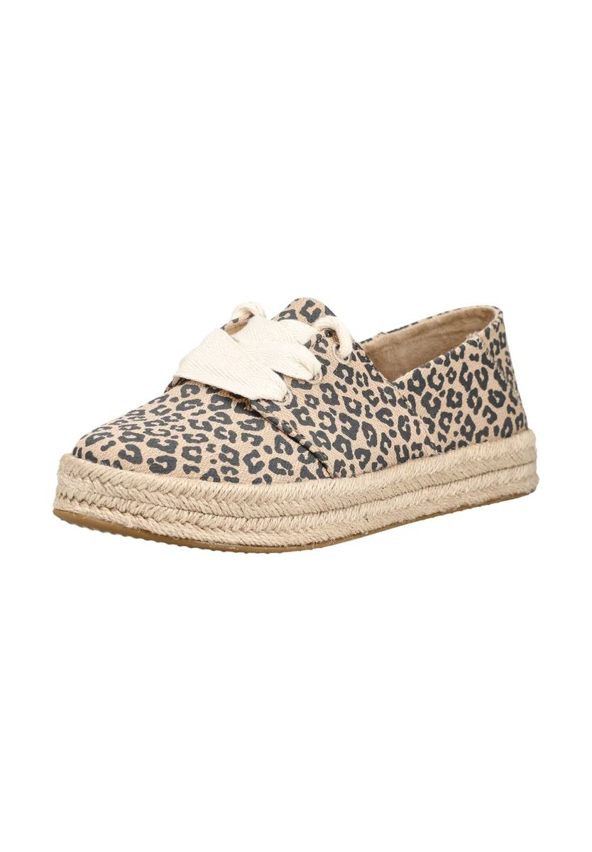Plateau-Espadrille-Sneaker mit Leopardenmuster