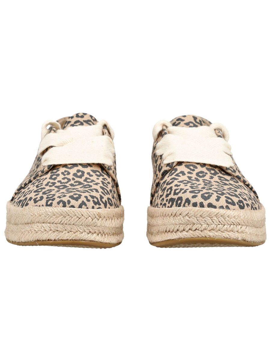Plateau-Espadrille-Sneaker mit Leopardenmuster
